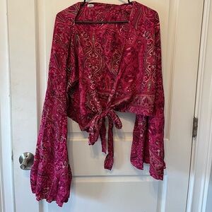 Indian printed tie top